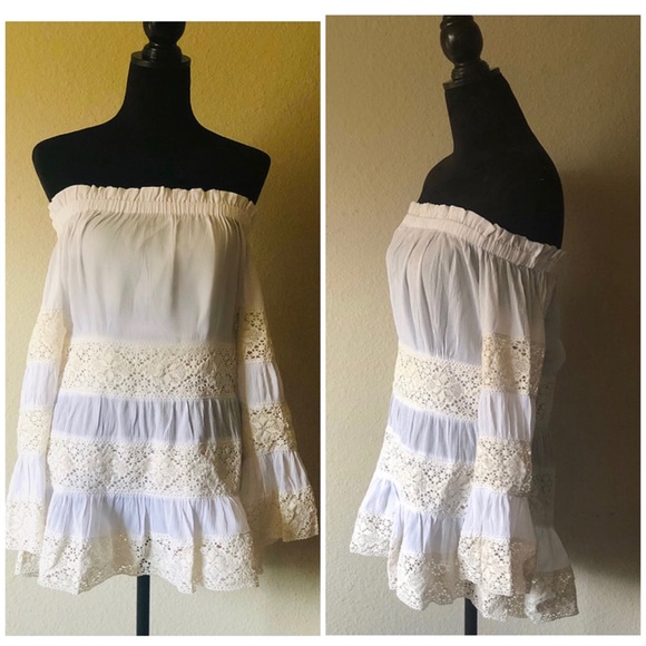 Off The Shoulder Peasant Dress - Picture 2 of 3